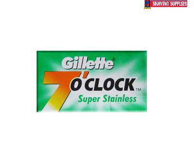 Gillette 7 OClock DE Blades 5Pk. Green For Sale