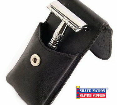 Timor 3-Piece Closed Comb Safety Razor with Travel Pouch and Blades on Sale