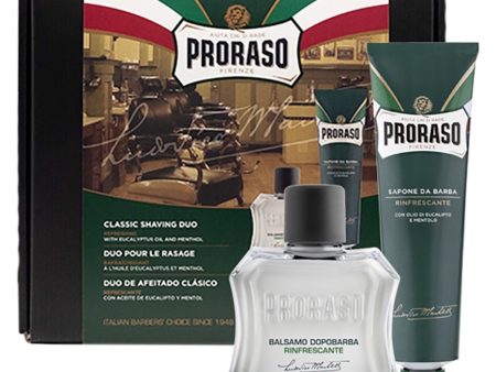 Proraso Classic Shaving Duo Refreshing - Shave Cream-After Shave Balm For Discount