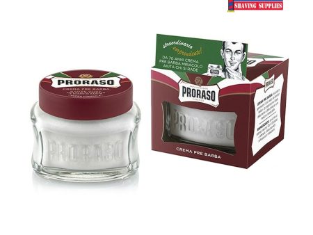 New Jar! Proraso Preshave Cream-Sandalwood-Red Discount