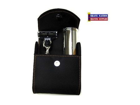 Edwin Jagger Mach3 Razor Travel Kit Black-Orange Sale