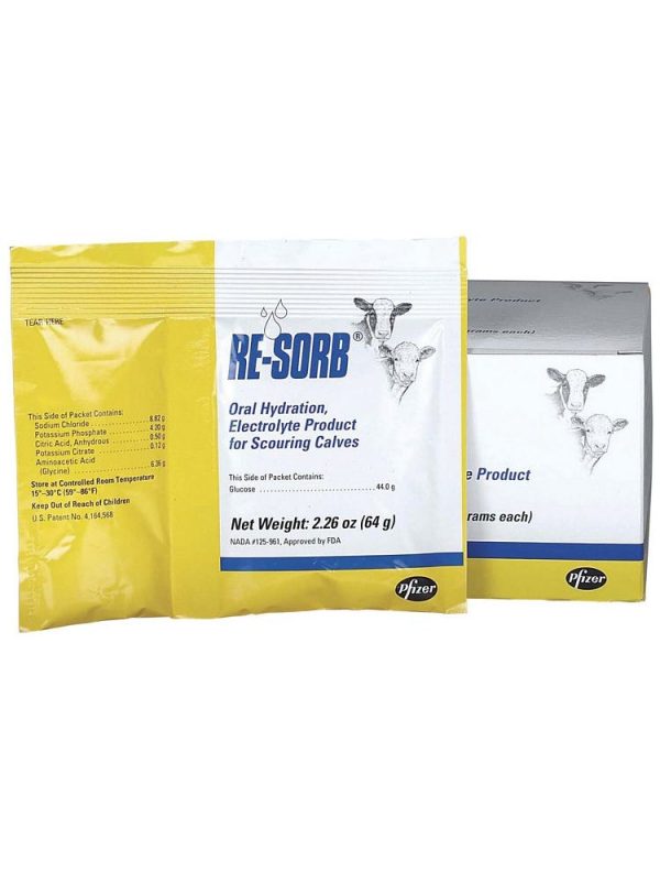 Zoetis® RE-SORB® Oral Hydration Electrolyte for Scouring Calves Online