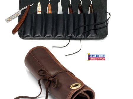 Thiers Issard 7-Day Leather Straight Razor Roll Storage Case Online Hot Sale