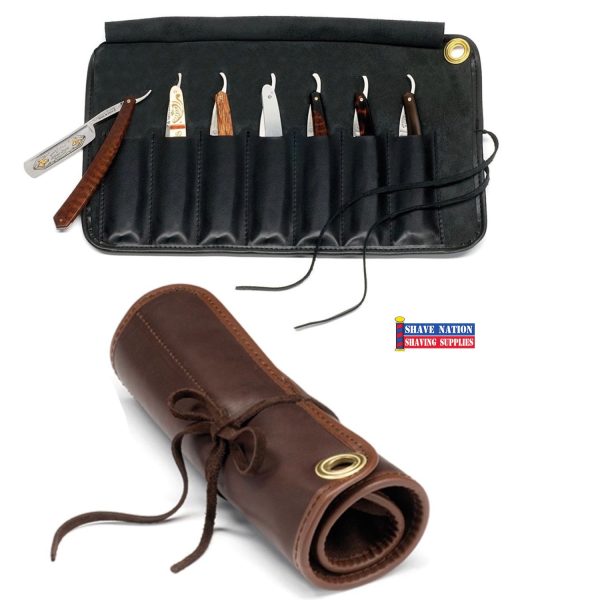 Thiers Issard 7-Day Leather Straight Razor Roll Storage Case Online Hot Sale