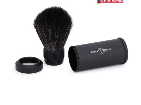 Edwin Jagger Black Travel Shaving Brush-Black Synthetic Online Sale