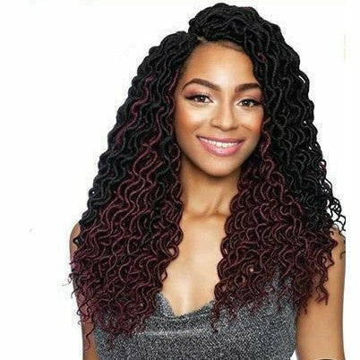 Afri-Naptural: 3X Pre-Stretched Ripple Faux Locs 14  (LOC305) Crochet Braid Online