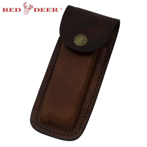 Red Deer Genuine Leather Folding Knife Carrying Case on Sale