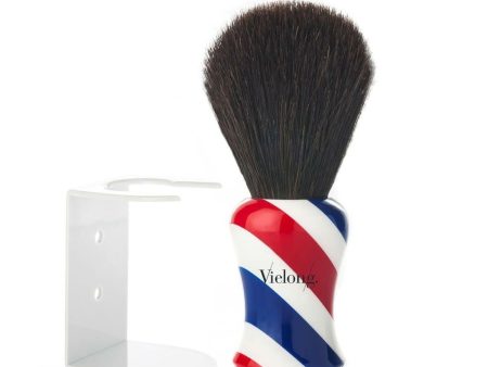 Vielong Black Horse Hair Shaving Brush Barber Pole Handle Sale