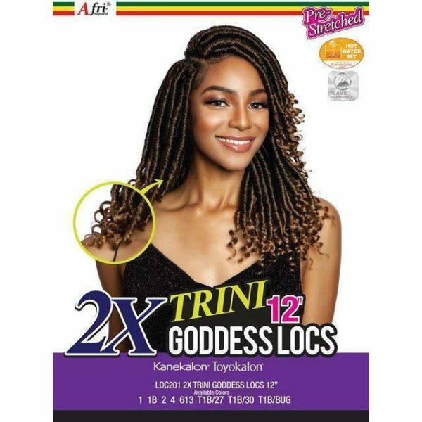 Afri-Naptural: 2X Trini Goddess Locs 12  (LOC201) Crochet Braids - FINAL SALE For Sale