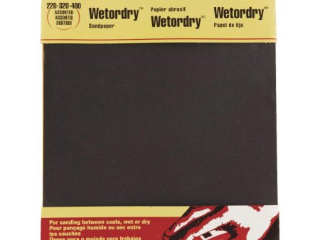 3M Wetordry 9 In. x 11 In. 400 320 220 Grit Assorted Grade Sandpaper (5-Pack) Sale