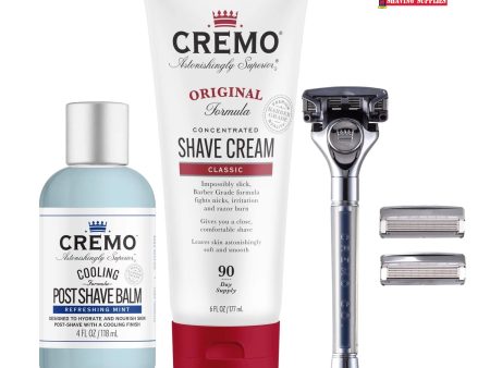 Cremo Barber Grade Cartridge Razor Shave Kit Discount