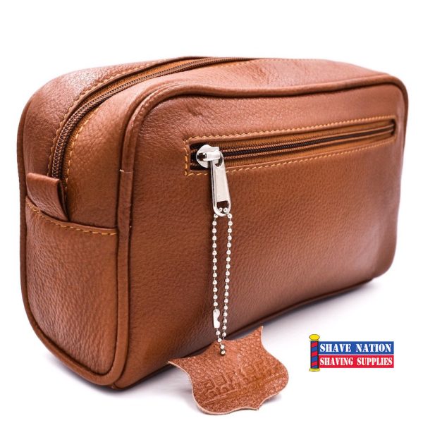 Parker Saddle Brown Deluxe Dopp Case Sale