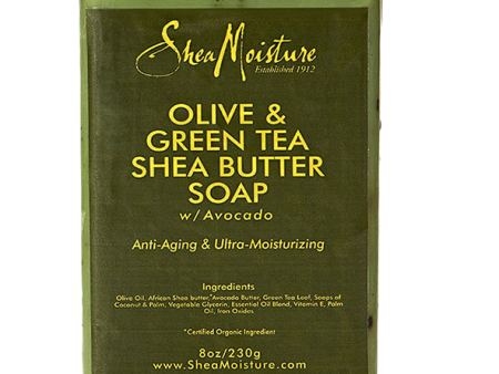 Shea Moisture: Olive & Green Tea Shea Butter Soap 8oz For Sale