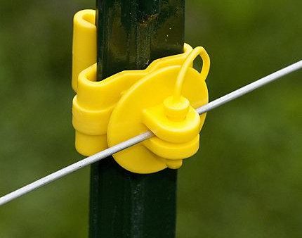 Zareba® Yellow Pin-Lock T-Post Insulator Supply